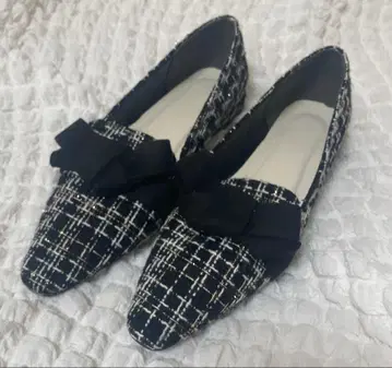 므뉴 menue 트위드 리본 펌프스 로퍼 25cm