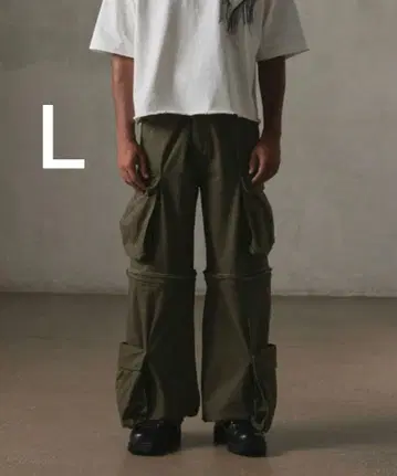 택 포함 새상품 GRANCY 지퍼 디자인 카고 팬츠