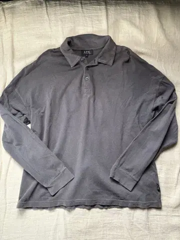 A.P.C. 그레이 긴팔 피케 셔츠