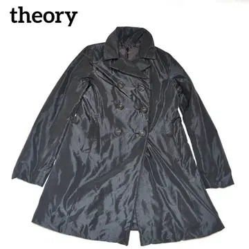 띠어리 라이트 다운 코트 S 블랙 더블 버튼