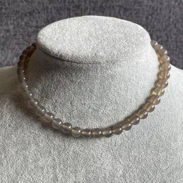 그레이 마노 칼세도니 목걸이