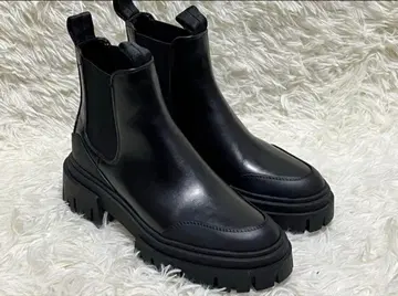 ZARA 사이드 고어 부츠 트랙 밑창 통굽 size36