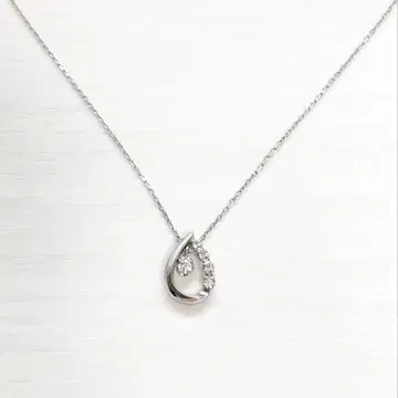 반돔 아오야마 k10 화이트 골드 다이아몬드 목걸이