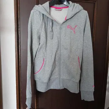 Puma 후드 부착 그레이 후드티