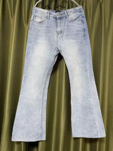 [ 새상품급 ] ALUDE 플레어 데님 라이트 블루