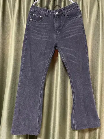 [ 새상품급 ] ALUDE 플레어 데님 블랙