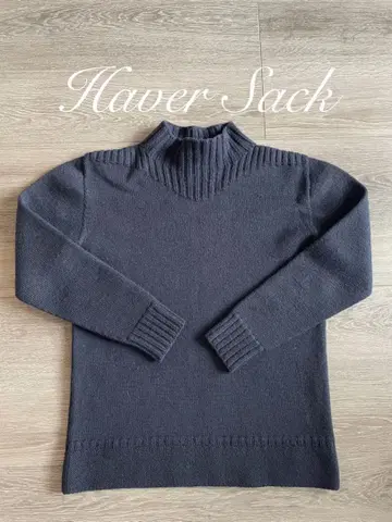 Haversack 하버색 하이넥 니트 모크넥 울 네이비 컬러