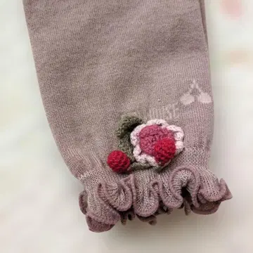 핑크하우스 꽃과 체리 모티브 레깅스 / 핑크