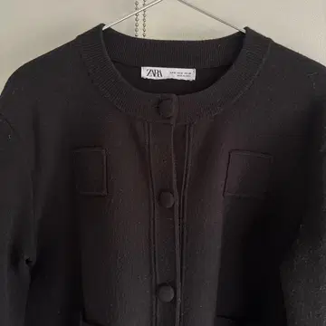 ZARA 블랙 노카라 자켓 가디건