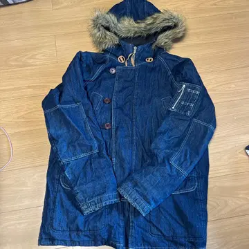 JOHNBULL 후드 부착 데님 자켓