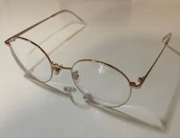 Zoff 핑크 골드 라운드 김서림 방지 안경 케이스 포함