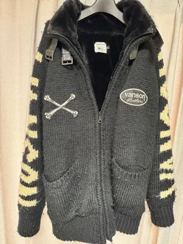 Vanson 스컬 디자인 니트 스웨터 XL