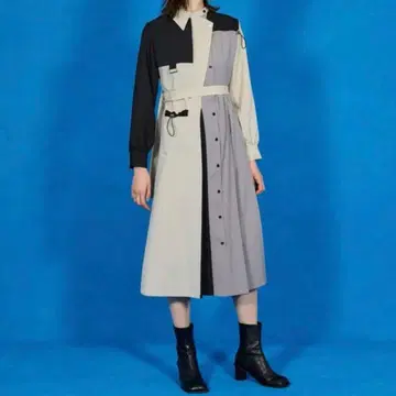 UNITED TOKYO 사이드 프론트 콤비 원피스