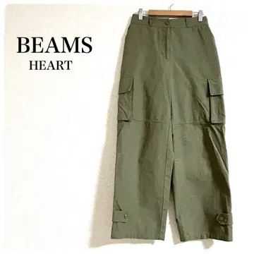 택 포함 미사용품 BEAMS HEART 카고 팬츠 올리브 M