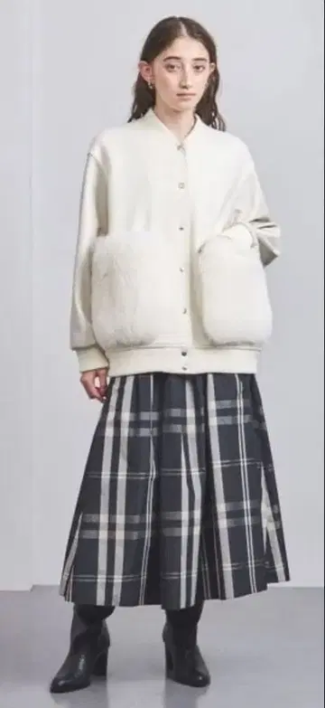 유나이티드 애로우즈 체크 스커트