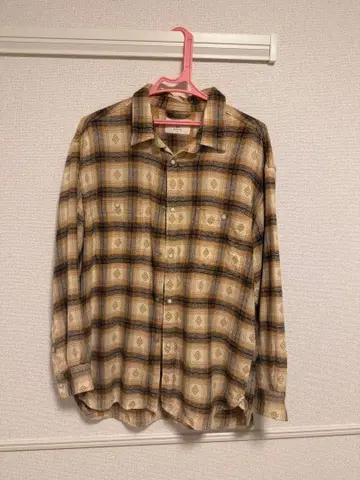 BAYFLOW 체크 셔츠 베이지 브라운