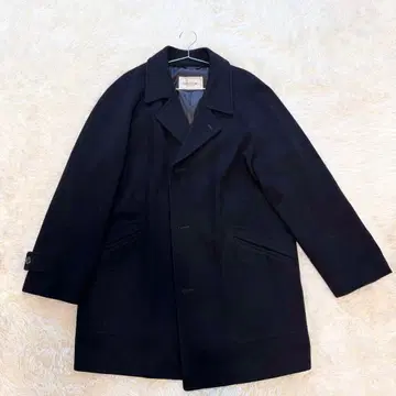 새상품급 ARBINO UOMO 울 100% 체스터 코트 블랙 남성용