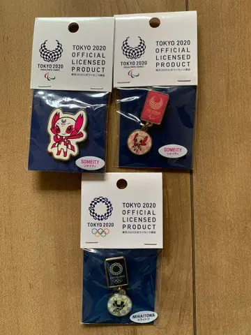미개봉 새상품 도쿄 2020 올림픽 패럴림픽 핀 배지 3종 세트