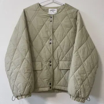 사만다 모스모스 블루 얇은 충전솜 퀼트 블루종