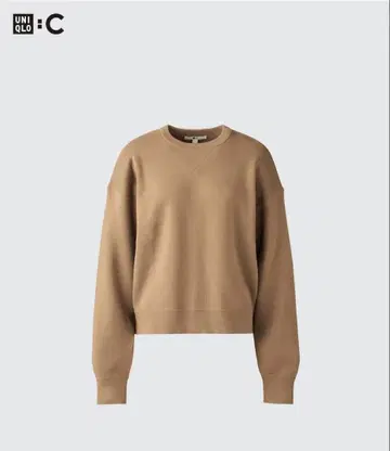 UNIQLO :C 스무스 코튼 크루넥 스웨터 L 베이지