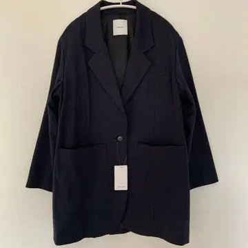 Spick&Span 아웃 포켓 롱 자켓 네이비 36