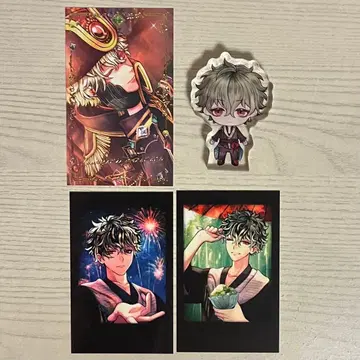 악마 집사와 블랙 고양이 하마나루 굿즈 4종 금박