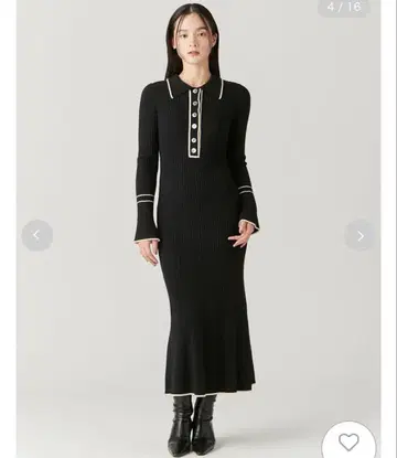 [ 한번만 사용 ] FRAY.I.D 바이컬러 리브 니트 원피스