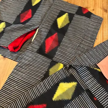 메이센 보더 가로단 다이아 능문 홍견 레트로 앤티크 다이쇼 로망