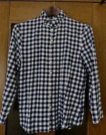 Mademoiselle NON NON 체크 무늬 긴팔 셔츠