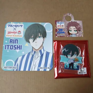 블루 록 이토시 린 이토시 사 웨디스 코스터 아크릴 스탠드