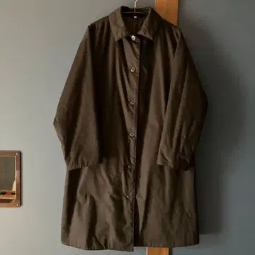 무인양품 충전솜 스텐카라 코트 블랙 M 사이즈