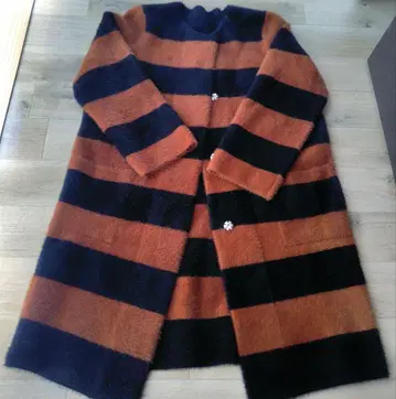 퍼 니트 롱 코트