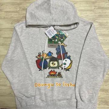 [ 새상품 미사용 ] 오분구와 함께하는 후드티 스티커 포함 M 사이즈