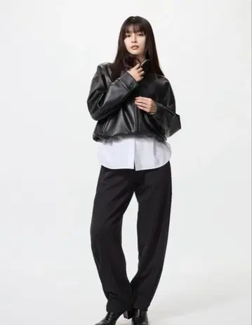 드라이 맨투맨 커브 팬츠 블랙 UNIQLO