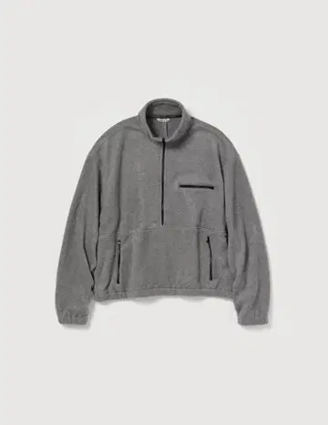 AURALEE PURE SILK FLEECE HALF ZIP P/O 5번