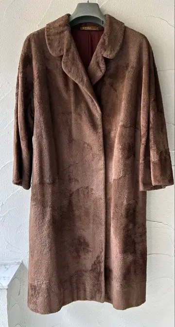 빈티지 Handa 긴자 오버 레이디스 오더 맞춤 브라운