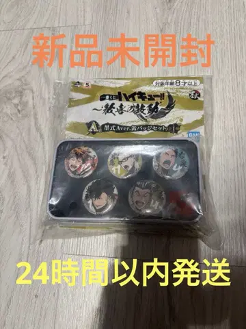 제일복권 하이큐!! ~환희의 고동~ A상 묵식Aver. 캔뱃지 세트