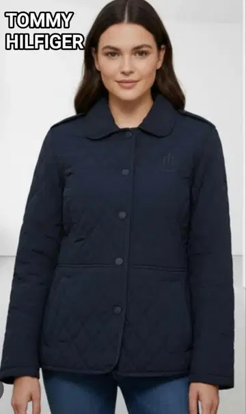 새상품 TOMMY HILFIGER 네이비 퀼팅 자켓 L