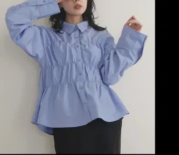 블라우스 셔츠 셔링 뷔스티에 디자인 셔츠 여성용