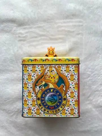 포켓몬 센터 메가 도쿄 리자몽의 판초를 입은 피카츄 빈 캔