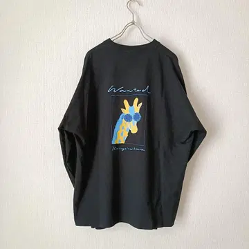 레어 M 후지이 카제 fujii kaze 롱 티셔츠 기린 블랙