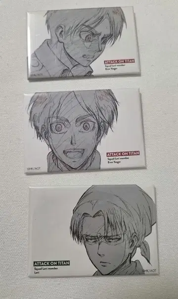 진격의 거인 WIT STUDIO 스퀘어 캔뱃지 엘렌 리바이