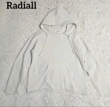 Radiall 후드 후가공 풀오버 후드티 M 화이트