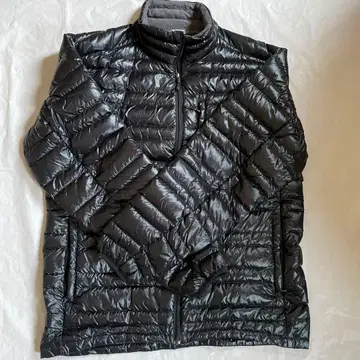 블랙 하프 지퍼 자켓 XL 사이즈 컴팩트 수납
