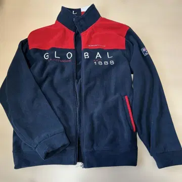 DUNLOP 플리스 자켓 LL 네이비/레드