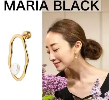 MARIA BLACK 골드 웨이브 귀걸이