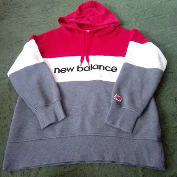 512) new balance 후드티 S 사이즈 빨간색 그레이