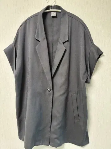 그레이 반팔 자켓 오버 사이즈 38