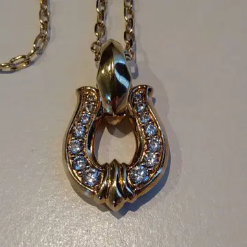 [ 말굽 모양 골드 목걸이 ] 체인에 925 각인이 있습니다.