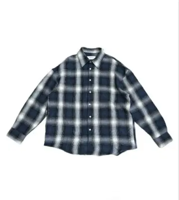 치카시츠+ 체크 셔츠 블루